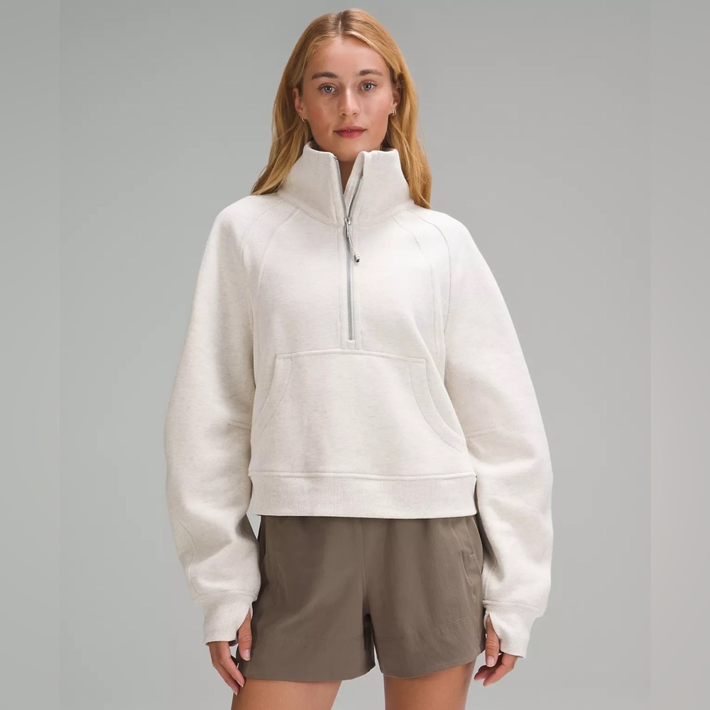 Lululemon scuba pullover in cream NWOT